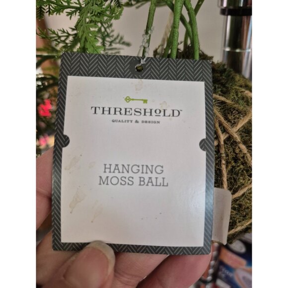 Hanging Moss Ball Decorative Plant By Threshold - Picture 2 of 2